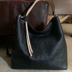 MCM Large Klara Monogram Leather Hobo